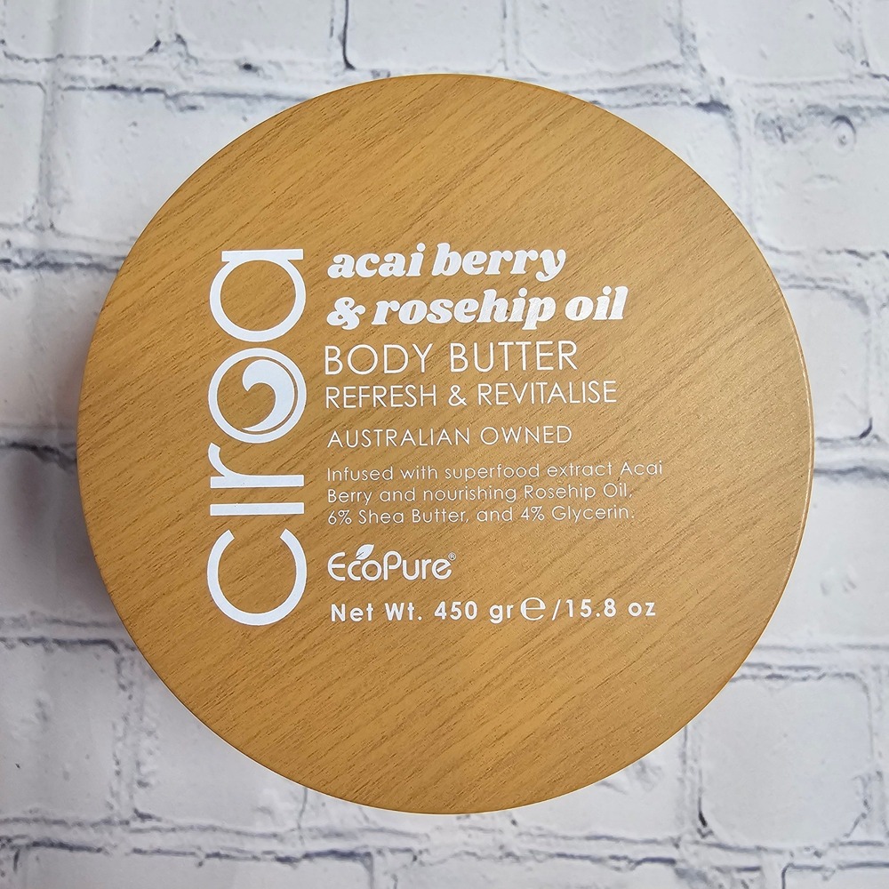 Ciroa EcoPure Acai Berry & Rosehip Oil Body Butter Refresh Revitalise 15.8 oz